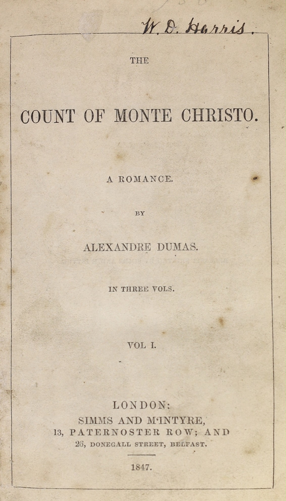 Cervantes, Saavedra, Miguel de - Don Quixote in English, 4 vols in 1, translated by Tobias Smollett, 8vo, with engraved plates, original calf spine cracked, later marbled boards worn at extremities, bookplate of Lord Nap